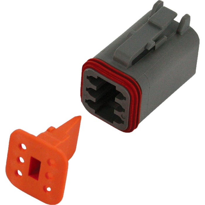 Deutsch DT06-6S DT Series 6-Way Connector Bulk 10 Sets Deutsch DT06-6S DT Series 6-Way Connector Bulk 10 Sets