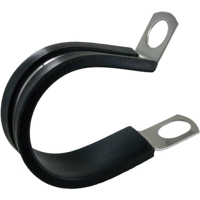 Rubber Insulated Steel Clamps 1-1/48"ID .404" Mounting Hole 10 Pack