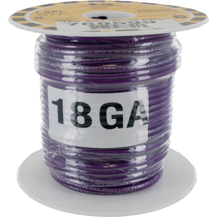 MTW TEW Equipment Wire 18 Awg Purple