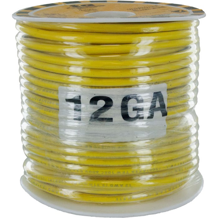 Tinned MTW Stranded Wire 12 Awg Yellow