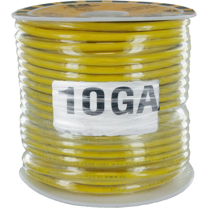 Tinned MTW Stranded Wire 10 Awg Yellow