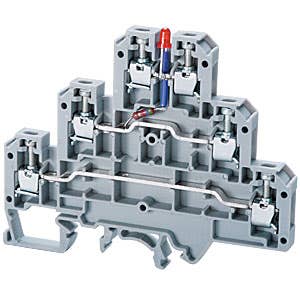 TERMINAL BLOCK TRIPLE LEVEL 6MM 25A 300V 22-12GA W/LED INDICATOR TERMINAL BLOCK TRIPLE LEVEL 6MM 25A 300V 22-12GA W/LED INDICATOR