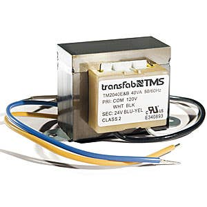 CLASS 2 CONTROL TRANSFORMER, 40VA WITH 10'' LEADS 120 - 24 (50/60HZ) CLASS 2 CONTROL TRANSFORMER, 40VA WITH 10'' LEADS 120 - 24 (50/60HZ)