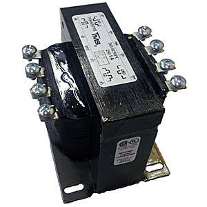 SINGLE-PHASE CONTROL TRANSFORMER, OPEN, SCREW TERMINALS, 250VA, 277 - 12/24 (60Hz)