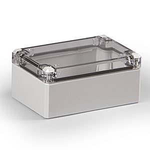 ENCLOSURE, TRANSPARENT COVER, UL, 4.72L (120MM) X 3.15W (80MM) X 2.20H (56MM)