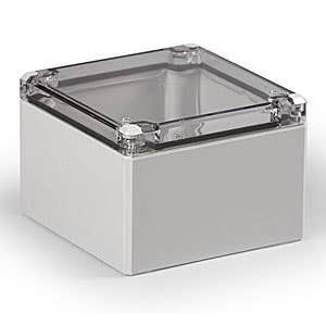 ENCLOSURE, TRANSPARENT COVER, UL, 4.80L (122MM) X 4.72W (120MM) X 3.39H (86MM)