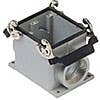 SURFACE MOUNTING BASE - 32P+Ground 16A MAX - 600V DOUBLE LEVERS SINGLE PORT CABLE GLAND NPT 1" (ILME CHPT32.6) SURFACE MOUNTING BASE - 32P+Ground 16A MAX - 600V DOUBLE LEVERS SINGLE PORT CABLE GLAND NPT 1" (ILME CHPT32.6)