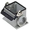 SURFACE MOUNTING BASE - 32P+Ground  16A MAX - 600V  SINGLE LEVER  DOUBLE PORT  CABLE GLAND PG 36x2 (ILME CHP32L2)