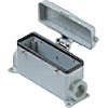 SURFACE MOUNTING BASE - 24P+Ground  16A MAX - 600V  FOUR PEGS & COVER  SINGLE PORT  HIGH CONSTRUCTION  PG 29