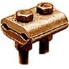 BRONZE GROUND CLAMP CONNECTOR 2/0Sol-250MCM