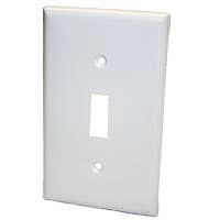 LIGHT SWITCH PLATE, 1-GANG, WHITE, 2.75W X 4.5"H LIGHT SWITCH PLATE, 1-GANG, WHITE, 2.75W X 4.5"H