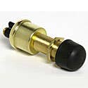 SPST, OFF-ON, NORMALLY OFF, ON DEPRESSED - SPRING TO OFF, CORROSION RESISTANT BRASS CASE SPST, OFF-ON, NORMALLY OFF, ON DEPRESSED - SPRING TO OFF, CORROSION RESISTANT BRASS CASE