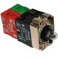 ILLUMINATED PUSH BUTTON HOLDER BLOCK W/ INCANDESCENT BULB 1NO+1NC, 130V ILLUMINATED PUSH BUTTON HOLDER BLOCK W/ INCANDESCENT BULB 1NO+1NC, 130V