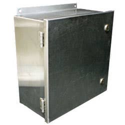 HINGED LIFT-OFF STAINLESS STEEL ENCLOSURES 14x12x8 NEMA 4-4X-12 / IP65