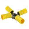 4-WAY CONNECTOR PVC YELLOW 12-10GA 100PK 4-WAY CONNECTOR PVC YELLOW 12-10GA 100PK