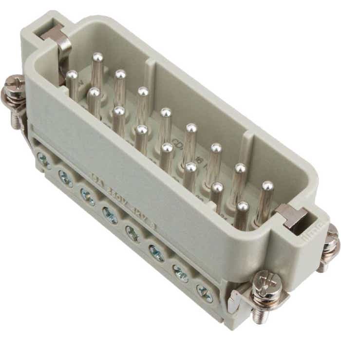 16 Pole Rectangular Connector Male Insert 10 Amp ILME CDAM16N 16 Pole Rectangular Connector Male Insert 10 Amp ILME CDAM16N