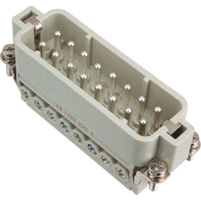 16 Pole Rectangular Connector Male Insert 10 Amp ILME CDAM16N