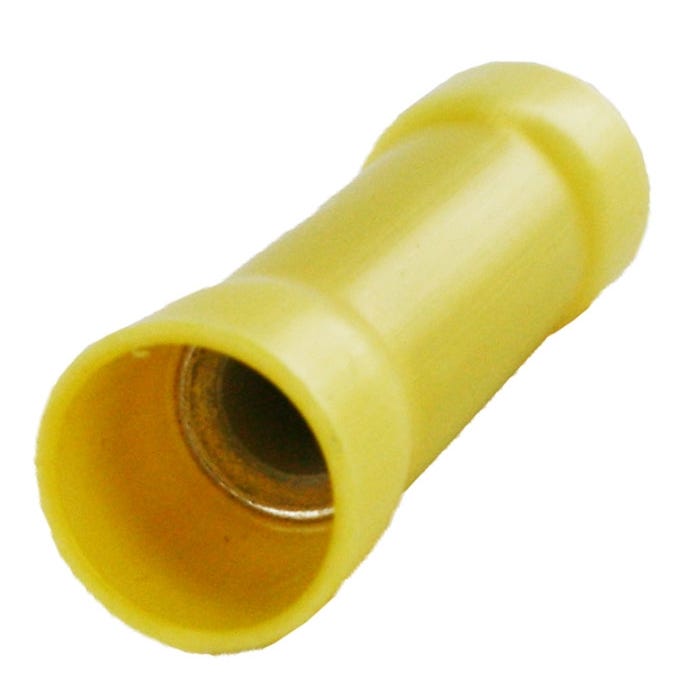 4 Awg Butt Connector Splice Yellow PVC