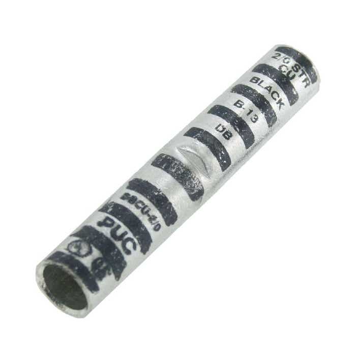 Long Barrel Copper Splice 2/0 Awg .419" Black Long Barrel Copper Splice 2/0 Awg .419" Black