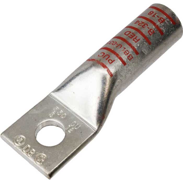 Long Barrel Copper Lug 350MCM 1/2" Stud Red BBLU035S Long Barrel Copper Lug 350MCM 1/2" Stud Red BBLU035S