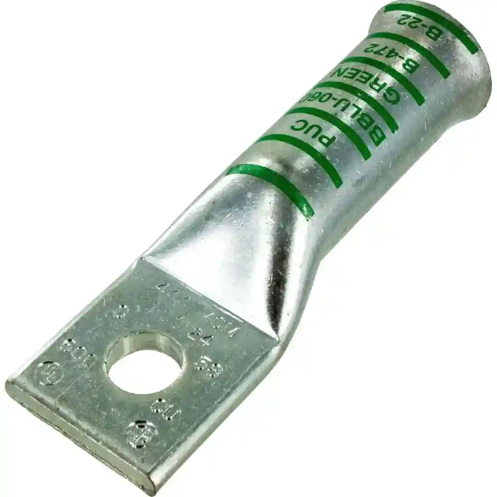 LONG BARREL COPPER LUG 444MCM DLO/WELDING CABLE (600MCM STANDARD CONDUCTOR)  1 HOLE 5/8