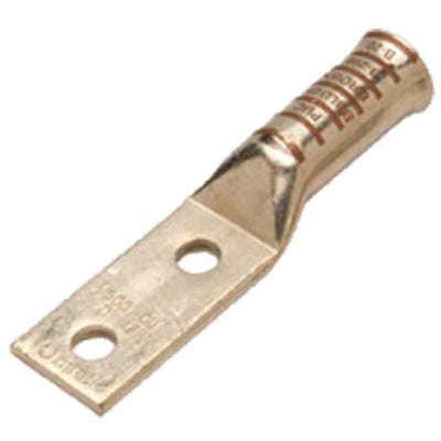 2 Awg Copper Compression Lug 2 Holes 2 Awg Copper Compression Lug 2 Holes