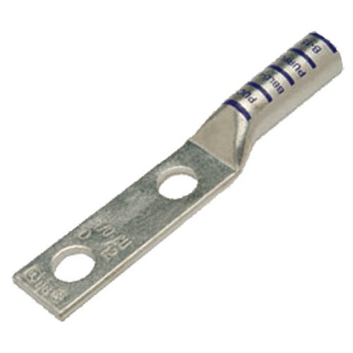 Long Barrel Copper Lug 2/0 Awg 1/2" 2 Hole Black BBLU2/0D Long Barrel Copper Lug 2/0 Awg 1/2" 2 Hole Black BBLU2/0D