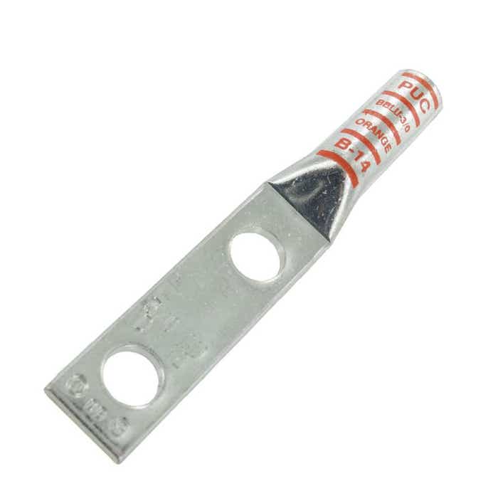 Long Barrel Copper Lug 3/0 Awg 1/2" 2 Hole Orange BBLU3/0D Long Barrel Copper Lug 3/0 Awg 1/2" 2 Hole Orange BBLU3/0D