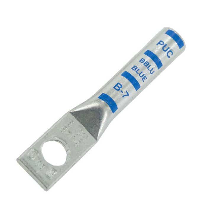 Long Barrel Copper Lug 6 Awg 1/4" 1 Hole Blue BBLU6S Long Barrel Copper Lug 6 Awg 1/4" 1 Hole Blue BBLU6S