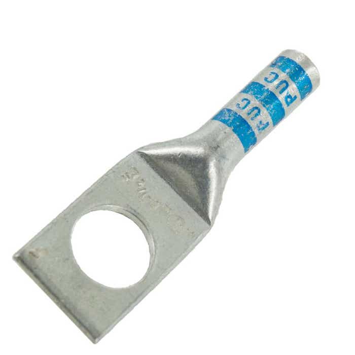 Long Barrel Copper Lug 6 Awg 1/2" 1 Hole Blue BBLU6S1 Long Barrel Copper Lug 6 Awg 1/2" 1 Hole Blue BBLU6S1