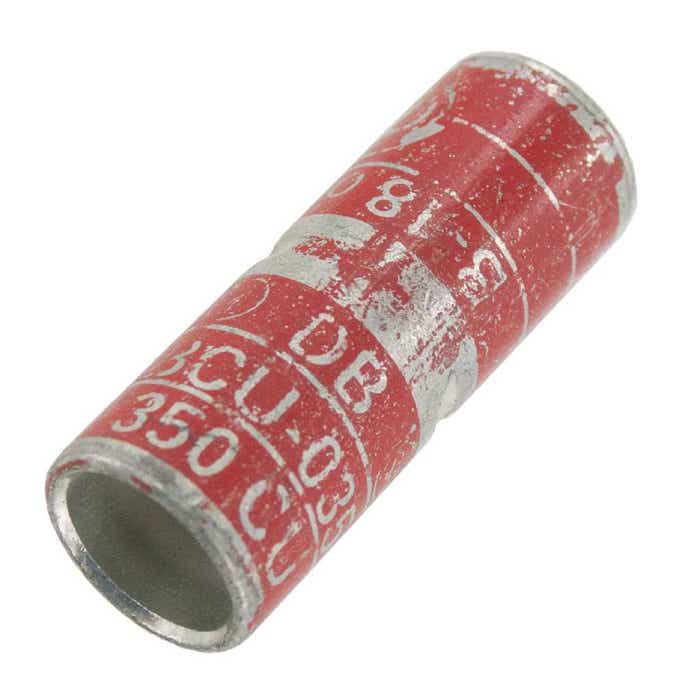 Short Barrel Copper Splice 350MCM .682" Red Short Barrel Copper Splice 350MCM .682" Red
