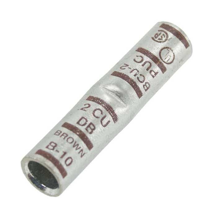 Short Barrel Copper Splice 2 Awg .292" Brown Short Barrel Copper Splice 2 Awg .292" Brown