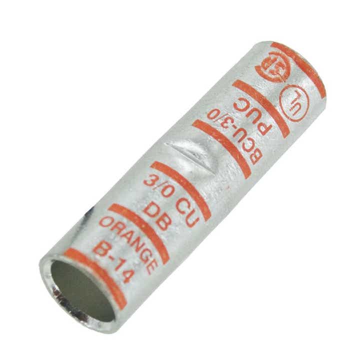 Short Barrel Copper Splice 3/0 Awg .470" Orange Short Barrel Copper Splice 3/0 Awg .470" Orange