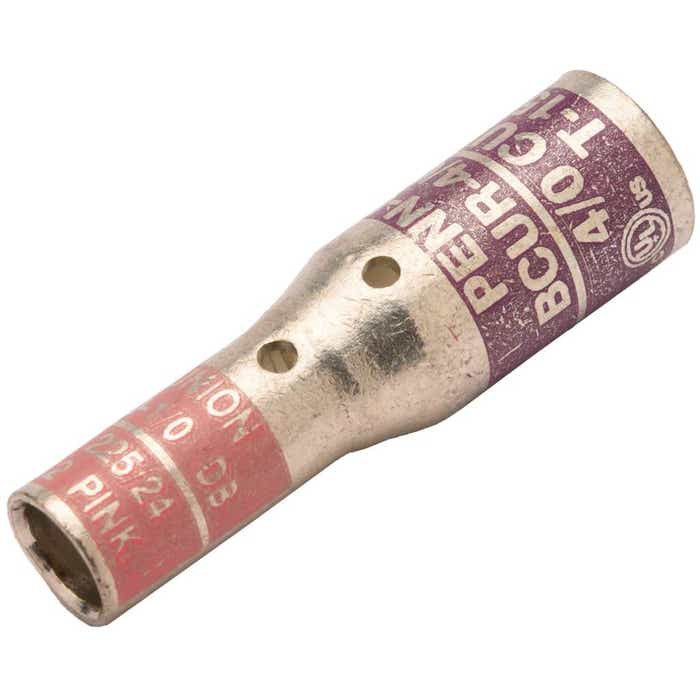 Reducing Crimp Splice 1/0 Awg - #6 Awg BCUR1/06 Reducing Crimp Splice 1/0 Awg - #6 Awg BCUR1/06