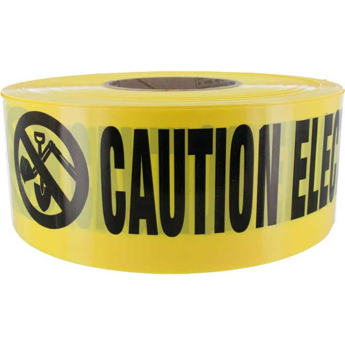 BLT-626-3 Yellow "Caution Buried Electric Line Below" Barricade Tape