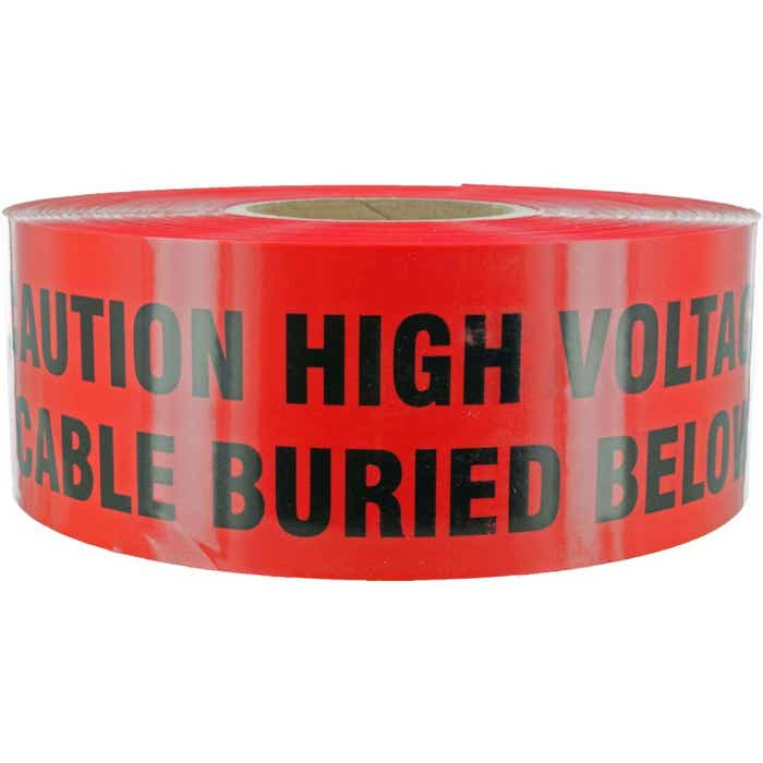 BLT-631-3 Red "Caution Buried High Voltage Line Below" Barricade Tape BLT-631-3 Red "Caution Buried High Voltage Line Below" Barricade Tape