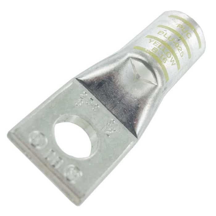 Short Barrel Copper Lug 250MCM 1/2" 1 Hole Yellow Short Barrel Copper Lug 250MCM 1/2" 1 Hole Yellow