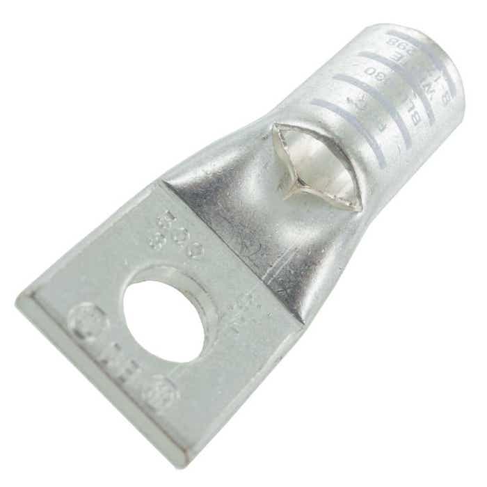 Short Barrel Copper Lug 300MCM 1/2" 1 Hole White Short Barrel Copper Lug 300MCM 1/2" 1 Hole White