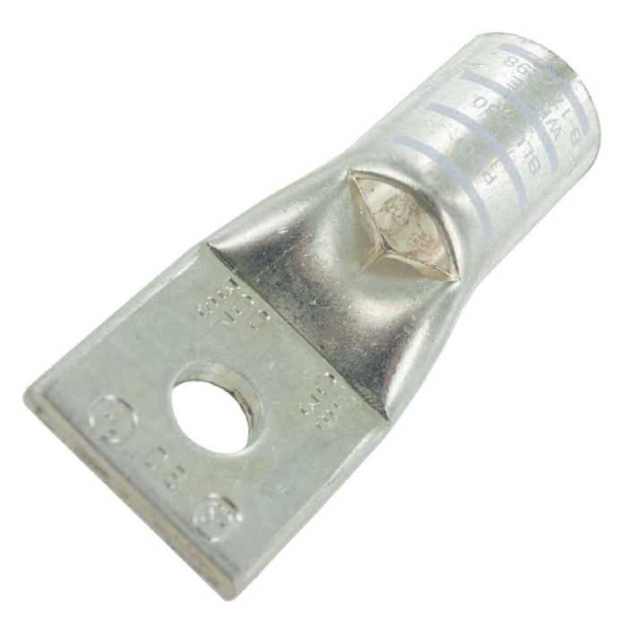Short Barrel Copper Lug 300MCM 5/8" Stud White Short Barrel Copper Lug 300MCM 5/8" Stud White
