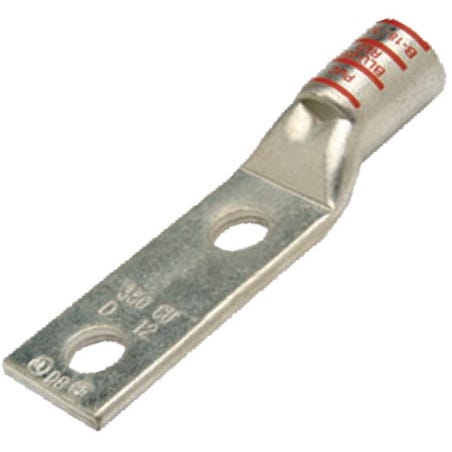 Short Barrel Copper Lug 1000MCM 1/2" Stud 2 Hole White Short Barrel Copper Lug 1000MCM 1/2" Stud 2 Hole White