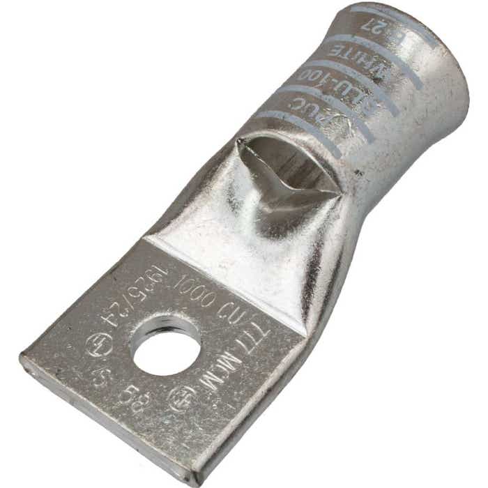 777MCM DLO Copper Compression Lug White Flared BLU100SFL 777MCM DLO Copper Compression Lug White Flared BLU100SFL