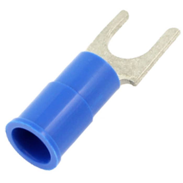 Block Spade Terminal PVC Blue 16-14 Awg #6 Small Ring Bulk BS4B6SM Block Spade Terminal PVC Blue 16-14 Awg #6 Small Ring Bulk BS4B6SM
