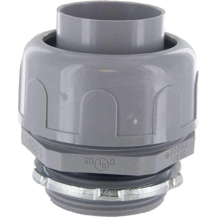 1-1/2" Liquid Tight Connector Gray