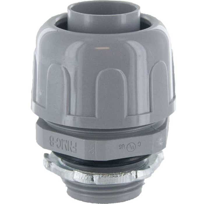 3/4" Liquid Tight Connector Gray