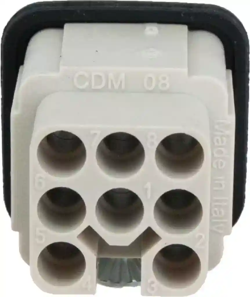8 Pole Rectangular Connector Male Insert 10 Amp ILME CDM08 Rear