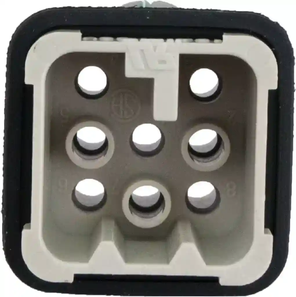 8 Pole Rectangular Connector Male Insert 10 Amp ILME CDM08 Front