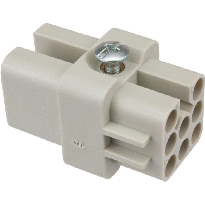 8 Pole Rectangular Connector Female Insert 10 Amp ILME CDF08