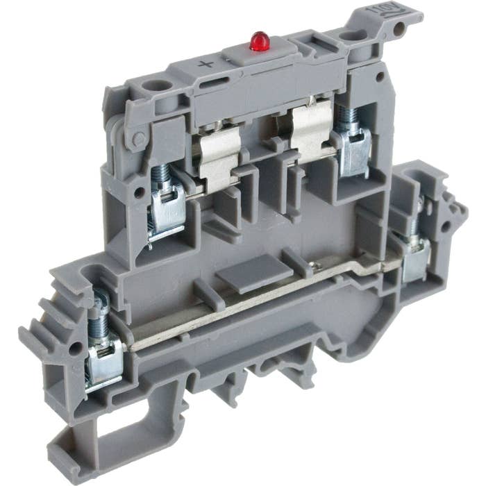 DDFL4U(E)/110 Gray Double Level Fuse Terminal Block with LED Indicator DDFL4U(E)/110 Gray Double Level Fuse Terminal Block with LED Indicator