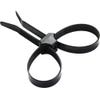 19.5" UV Rated Black Dual Clamp Cable Tie Wraps Bulk