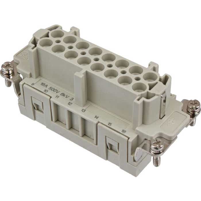16 Pole Rectangular Connector Female Insert 16 Amp ILME CSEF16 16 Pole Rectangular Connector Female Insert 16 Amp ILME CSEF16
